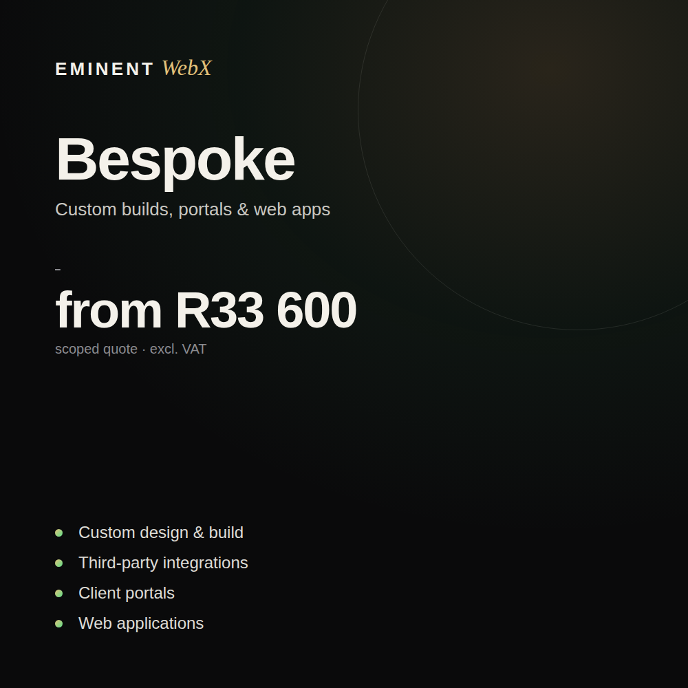 Bespoke — Custom Build & Web Apps